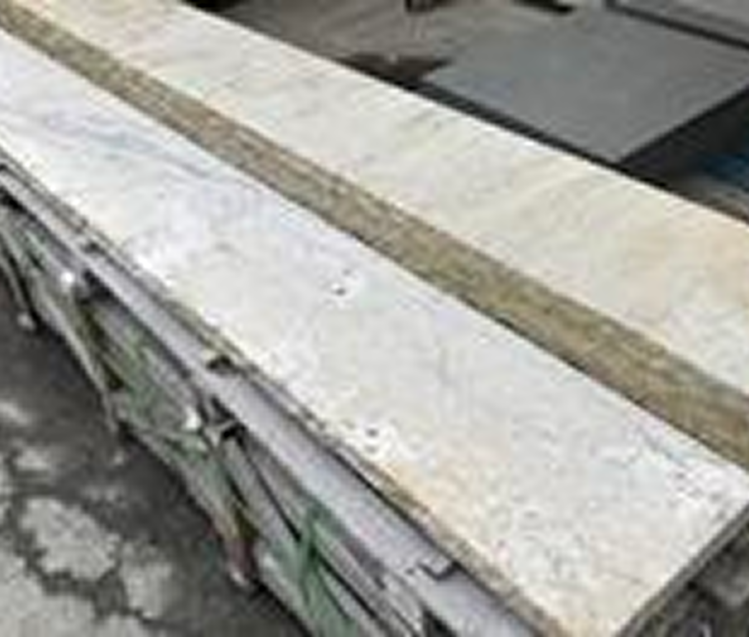 Large stone slabs in industrial setting