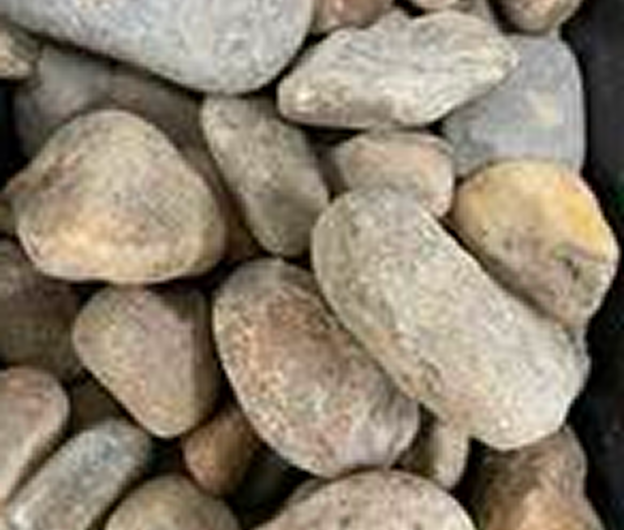 Pile of natural rounded pebbles