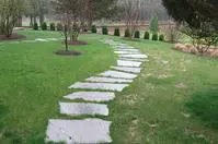 Garden path with stepping stones