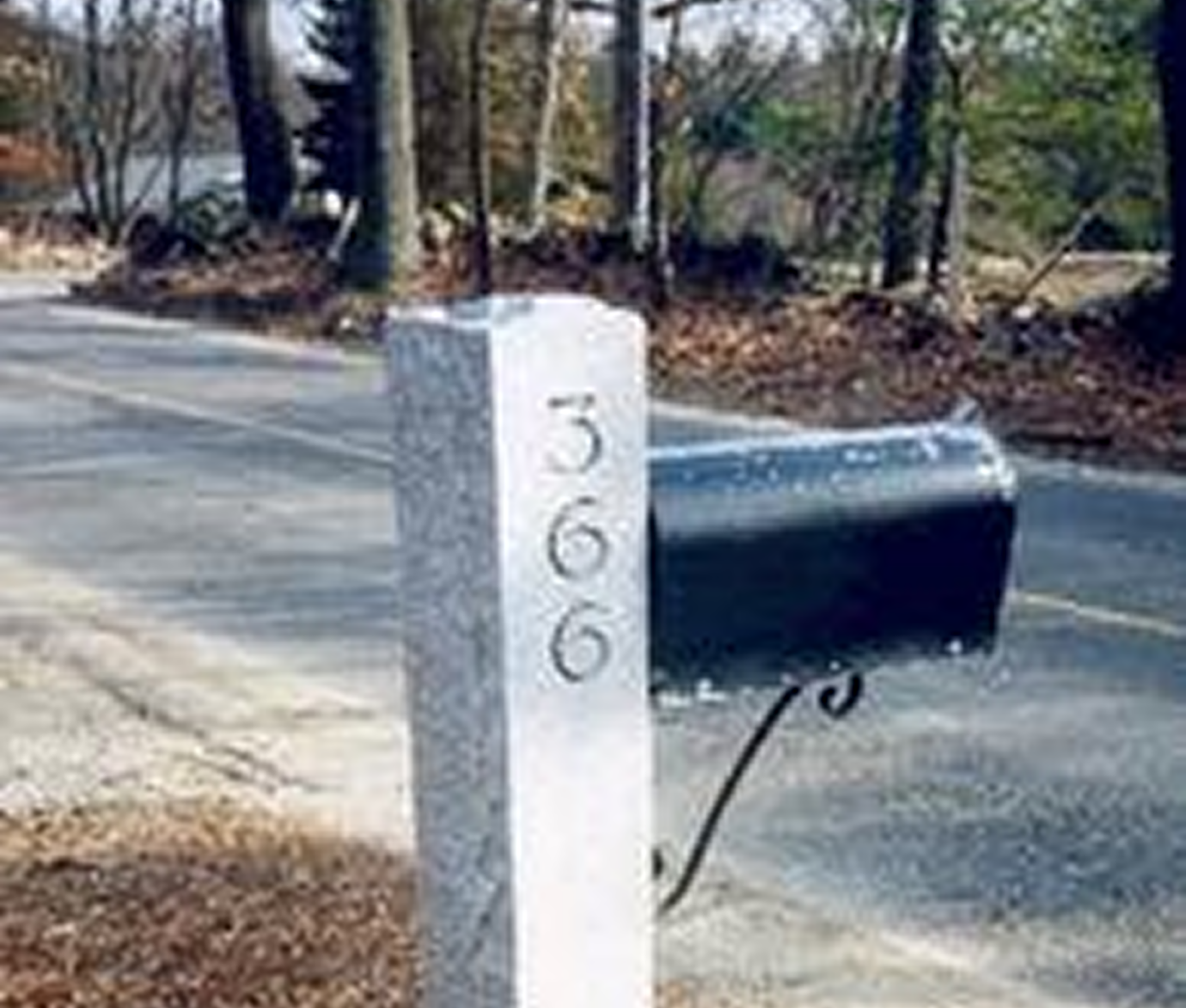 Mailbox on rural roadside