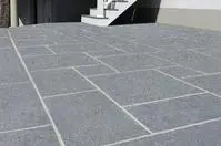 Large stone tiles in geometric pattern