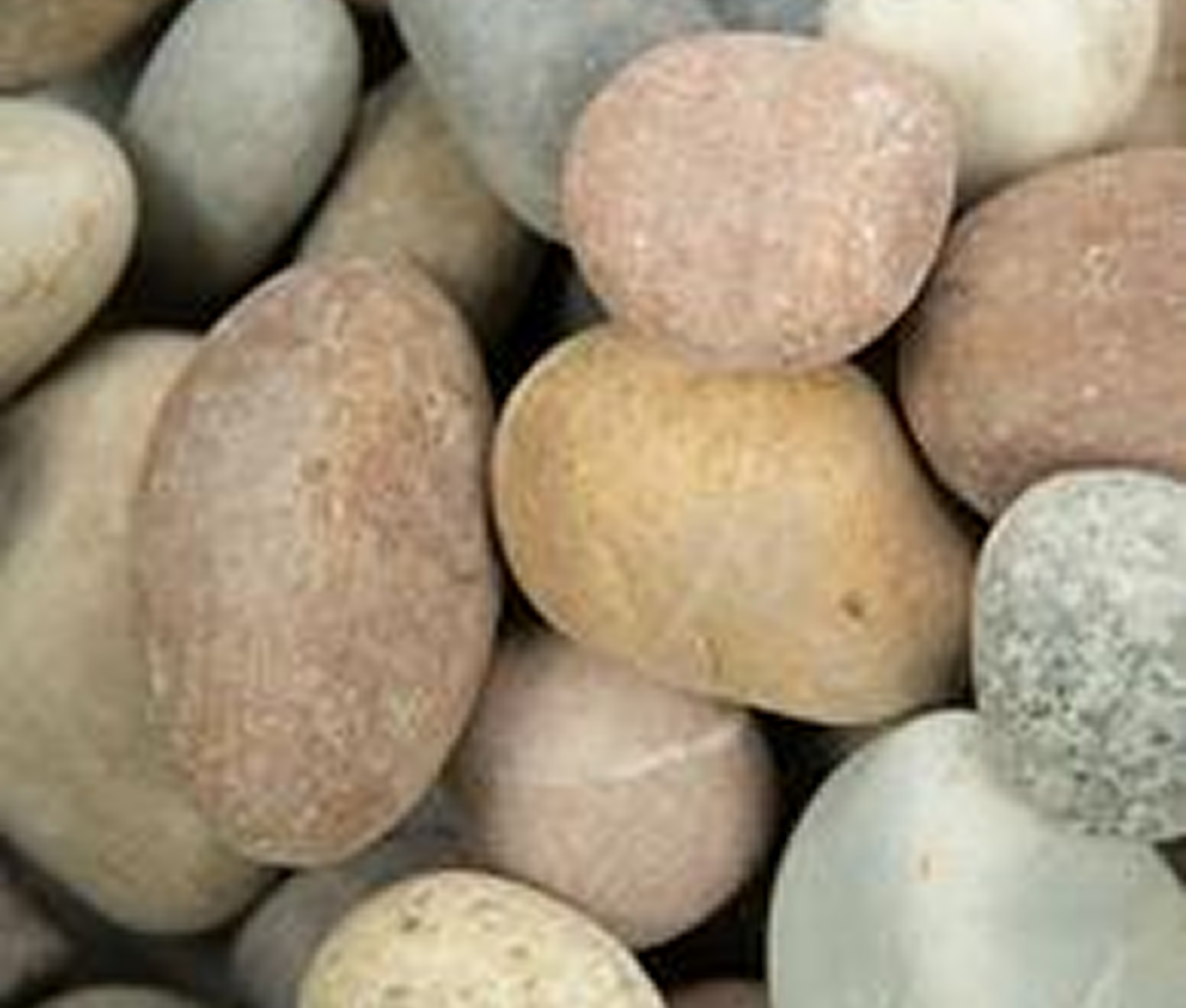 Close-up of smooth pebbles