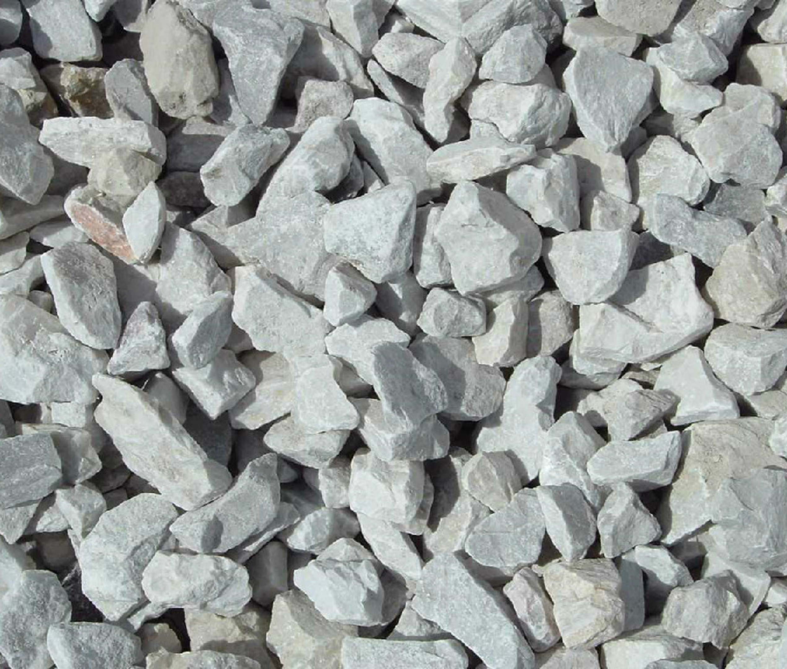 Close-up of scattered gray stones