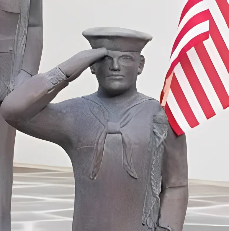 Statue of sailor saluting