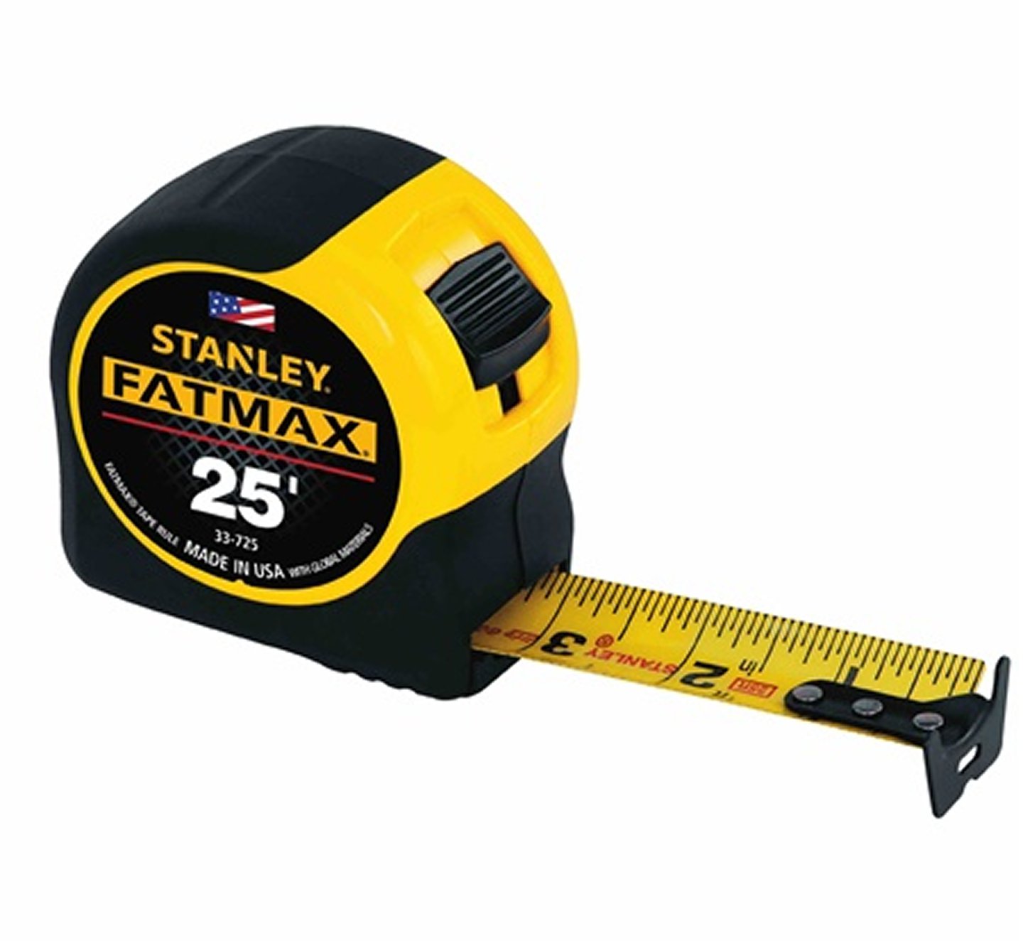 Yellow Stanley FatMax measuring tape