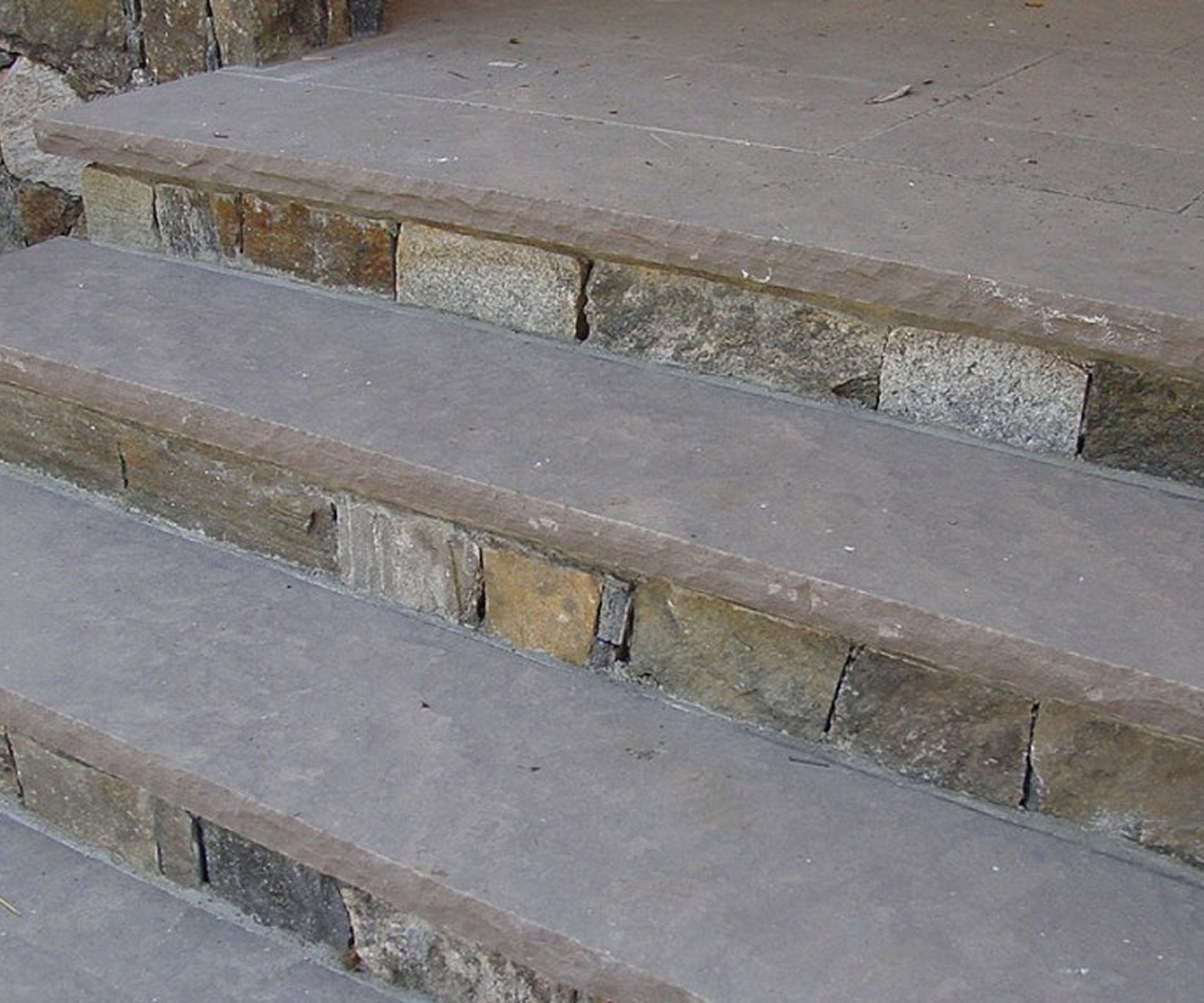 Stone steps with rustic appearance