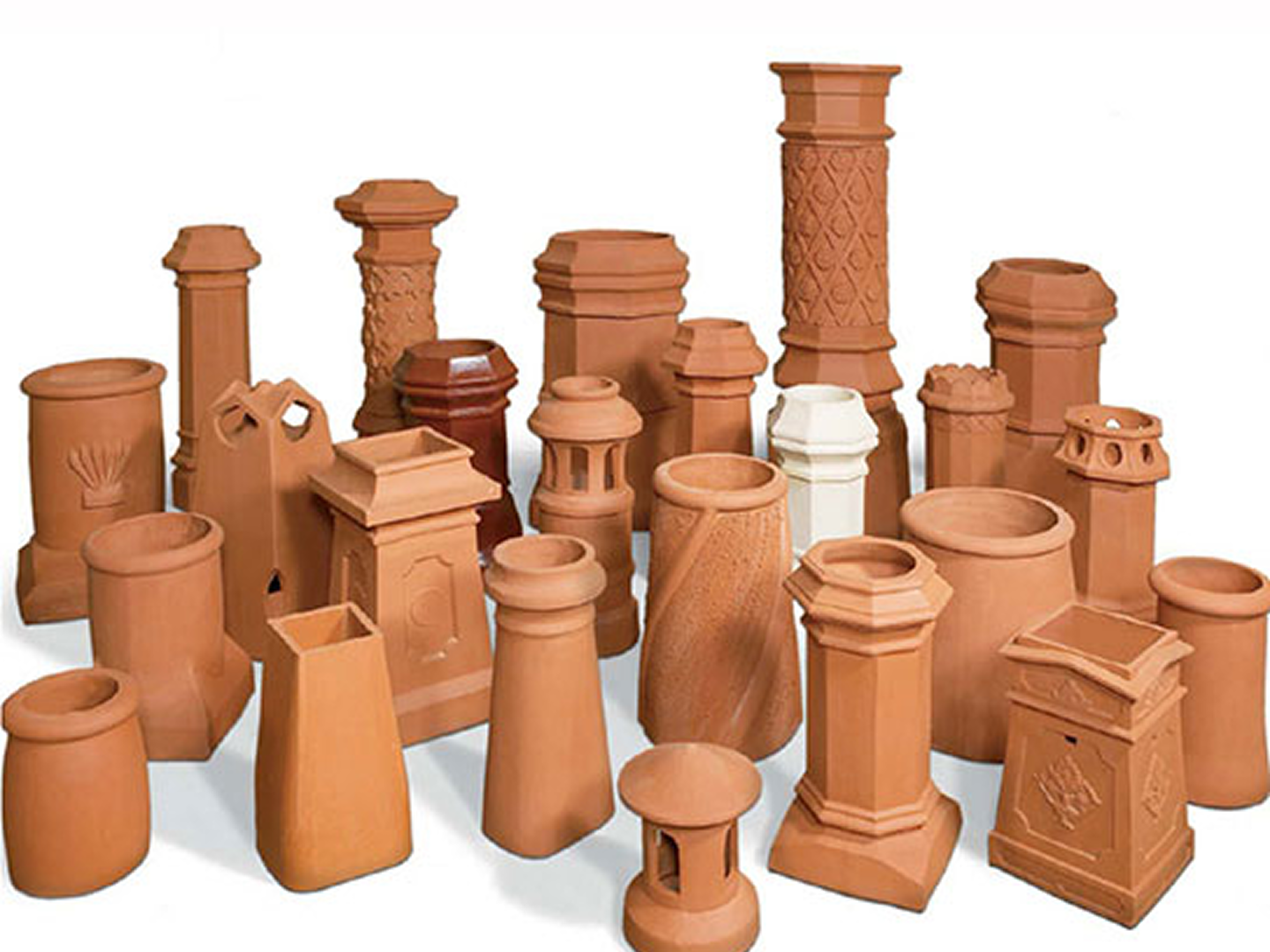 Collection of terracotta chimney designs