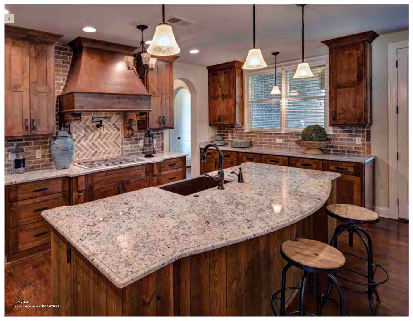 Rustic kitchen with granite countertops