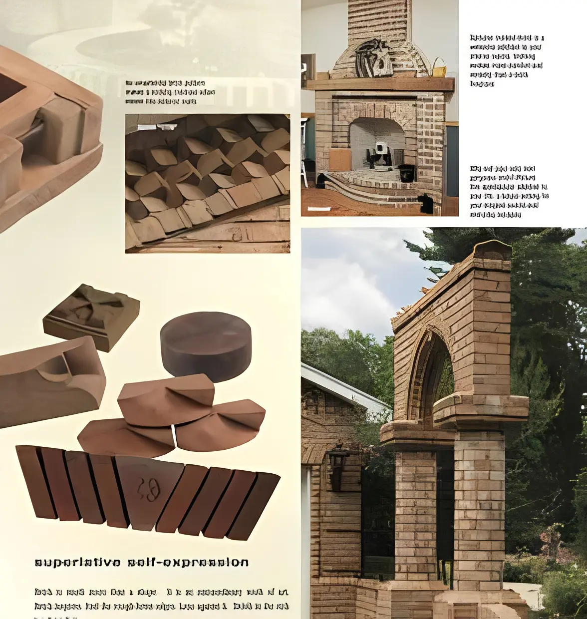 Various brick designs and structures