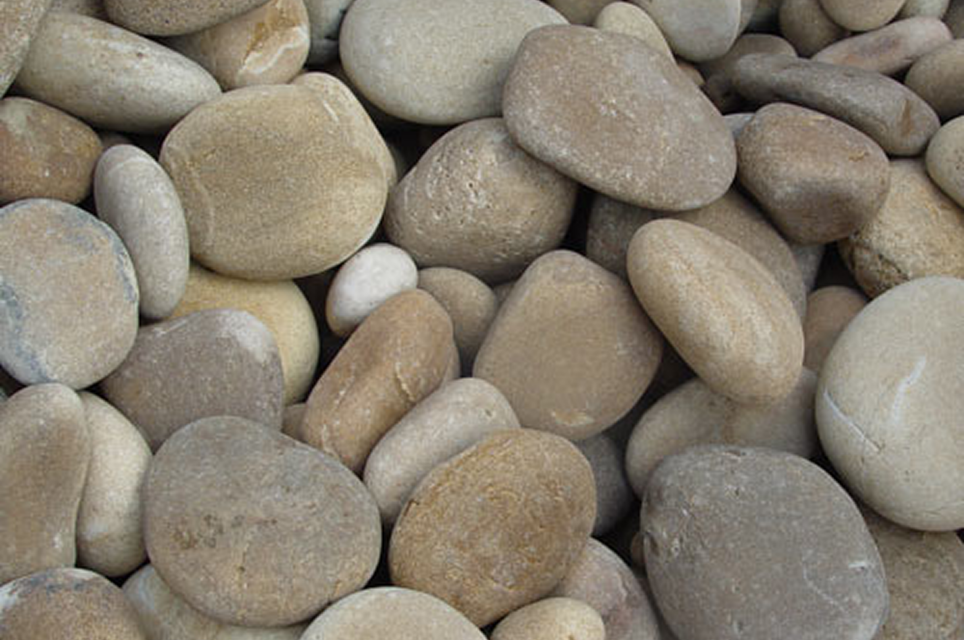 Collection of round natural stones
