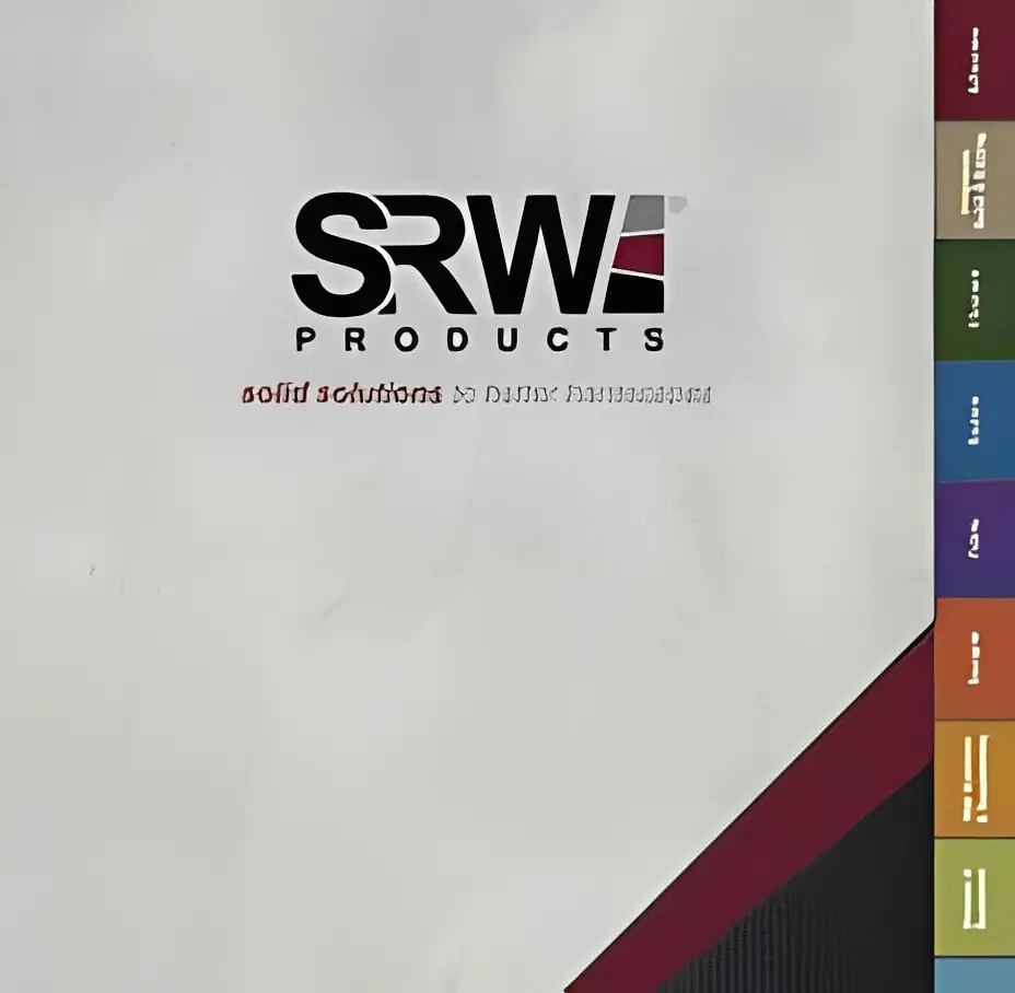 SRW Products branding on a textured background