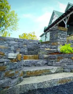 Modern stone landscape design