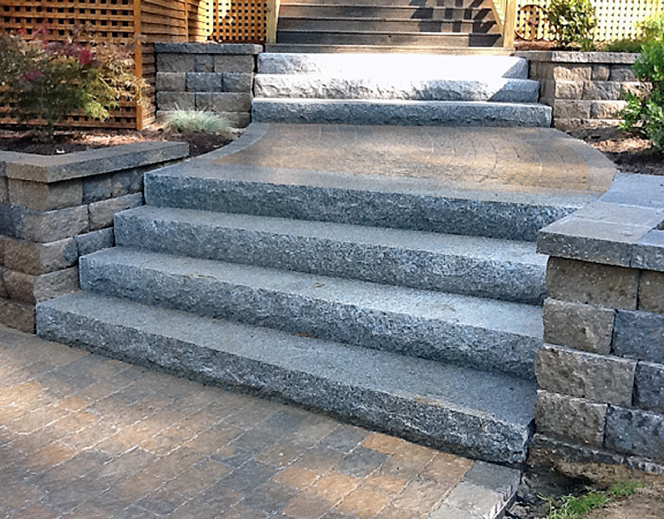 Garden stairs made of stone