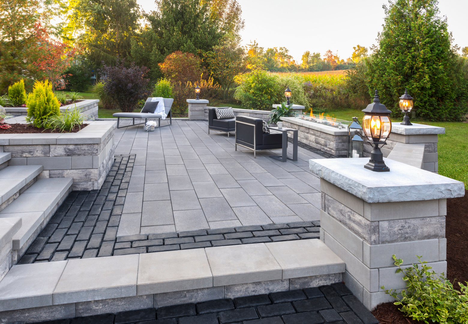 Modern patio with outdoor seating