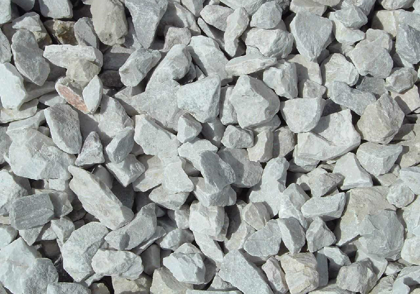 Textured surface of scattered stones