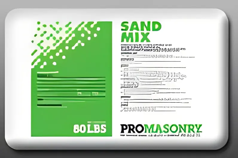 Sand mix bag, green and white design