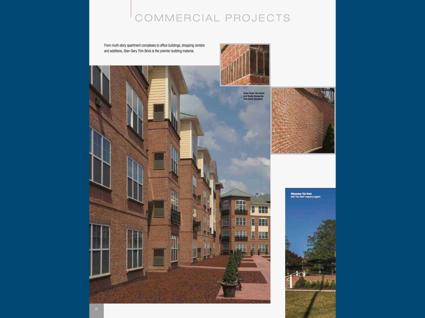 Exterior view of brick commercial structure