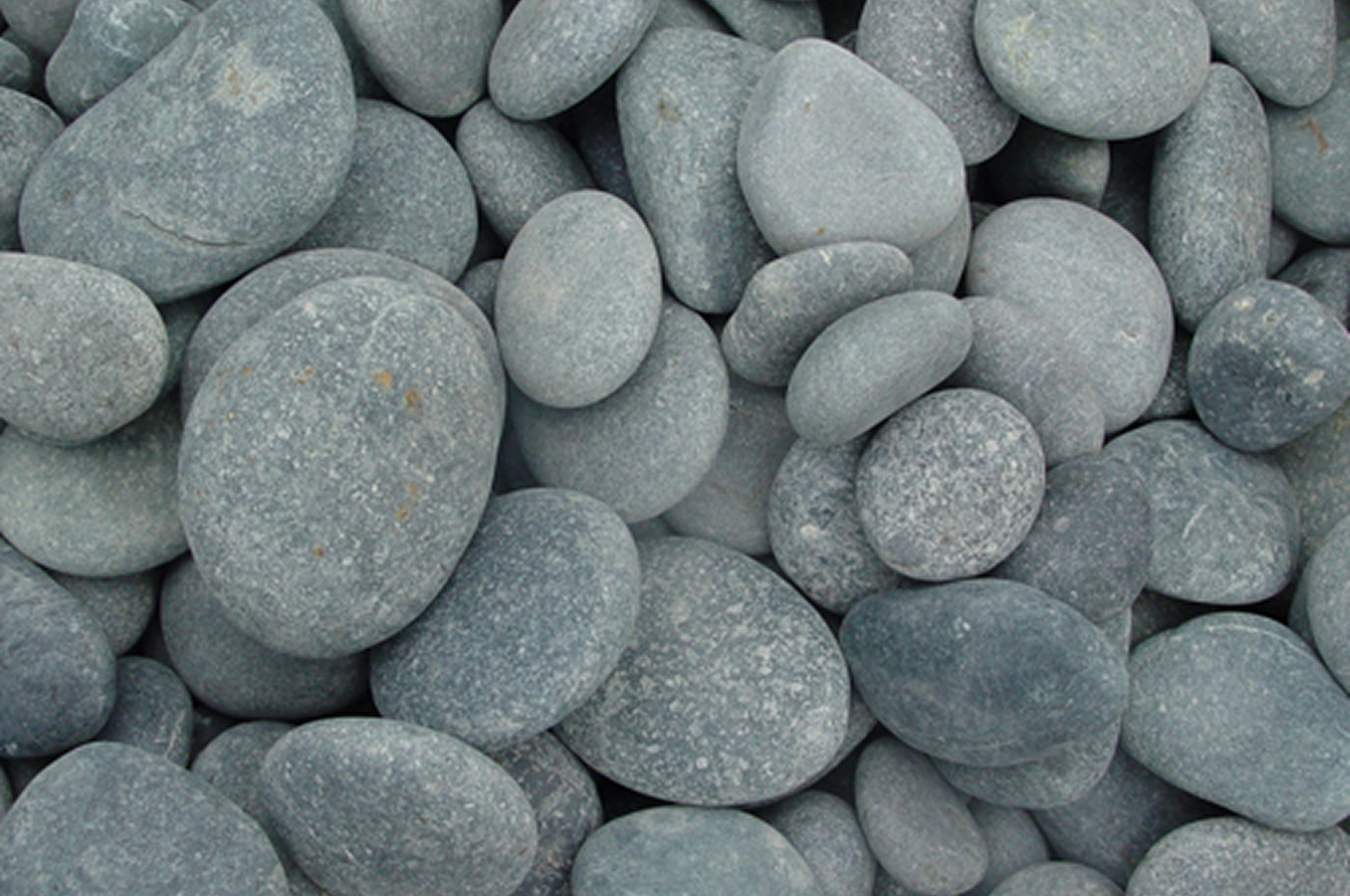 Rounded stones in a pile