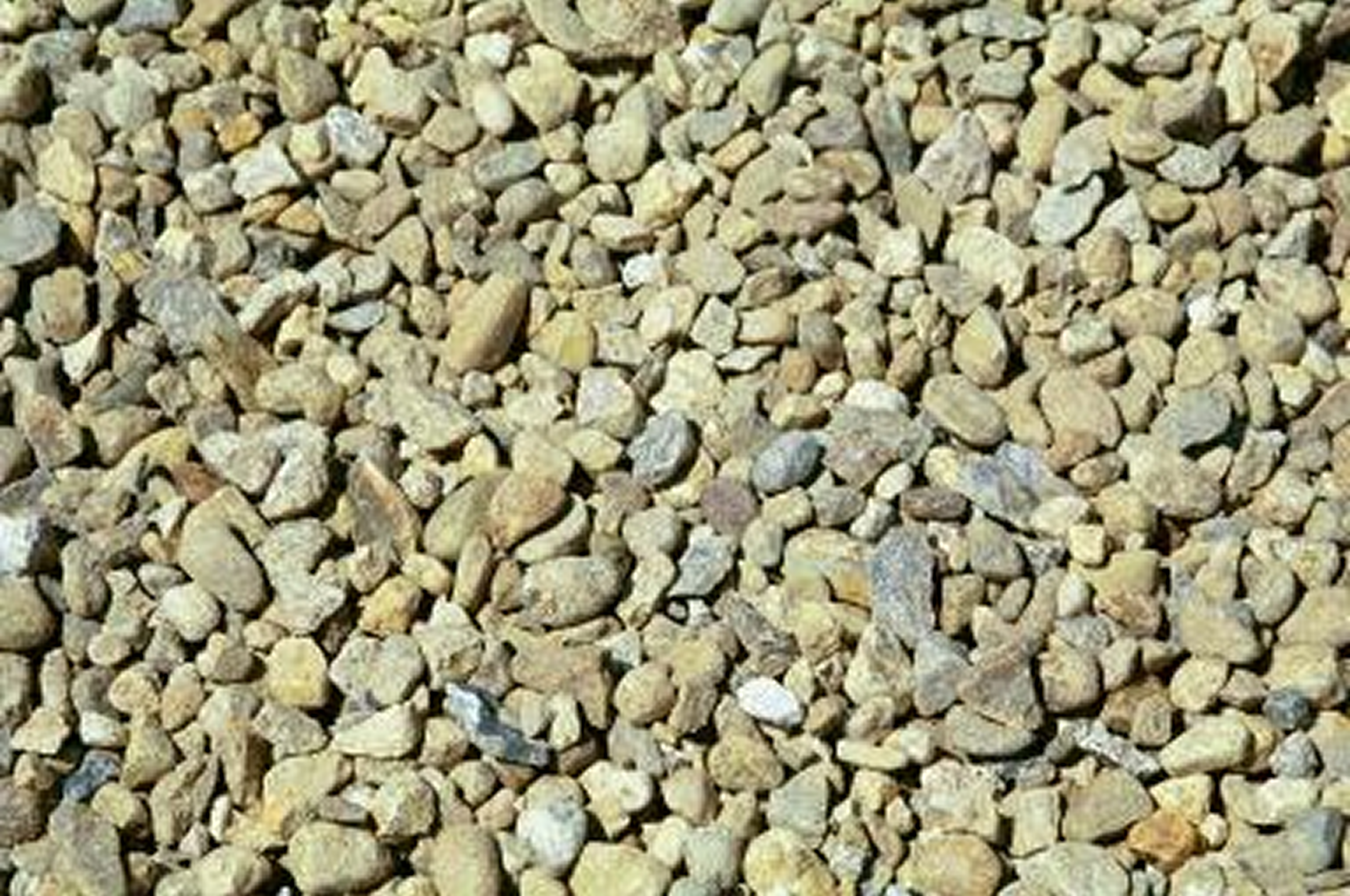 Various sizes of crushed stones