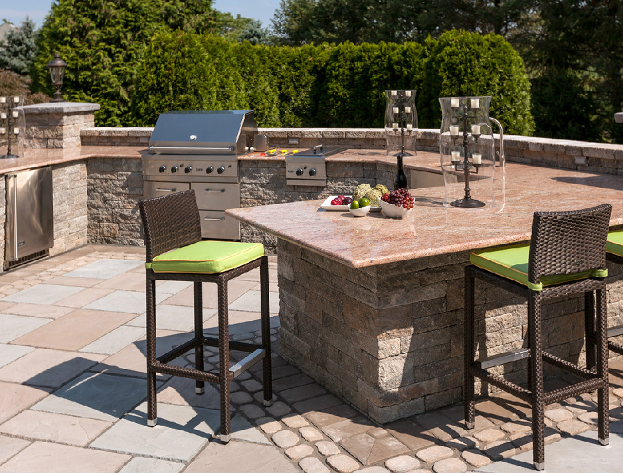 Patio with grill and seating