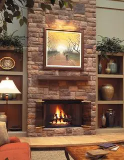 Cozy living room with fireplace