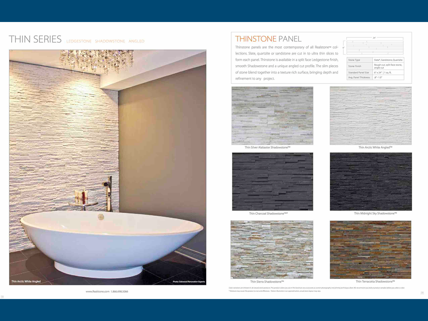 Modern bathroom design with stone tiles