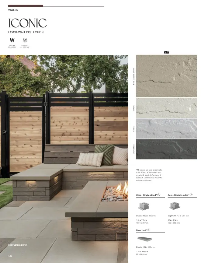 Modern outdoor patio with built-in bench and firepit