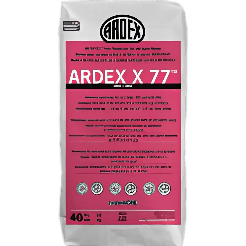 Ardex X 77 adhesive packaging